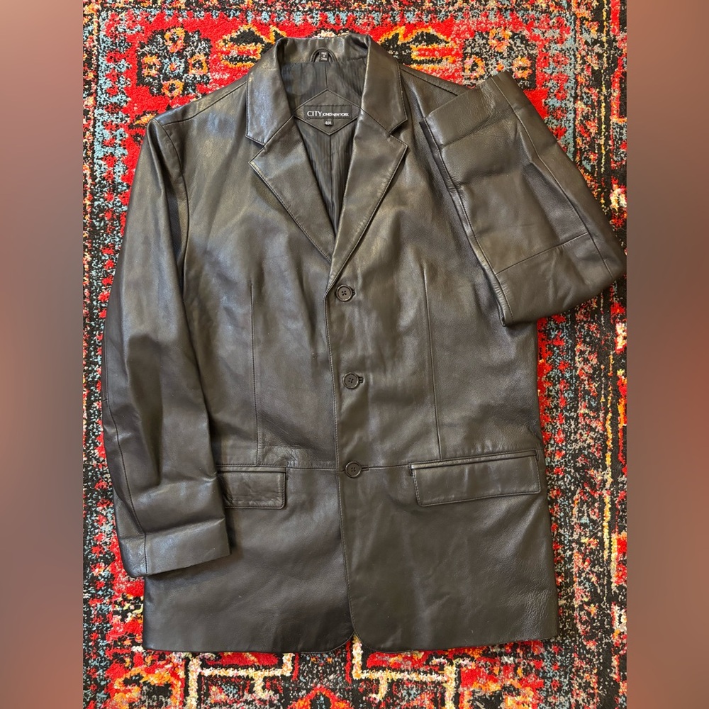 Jones New York Black Leather Jacket